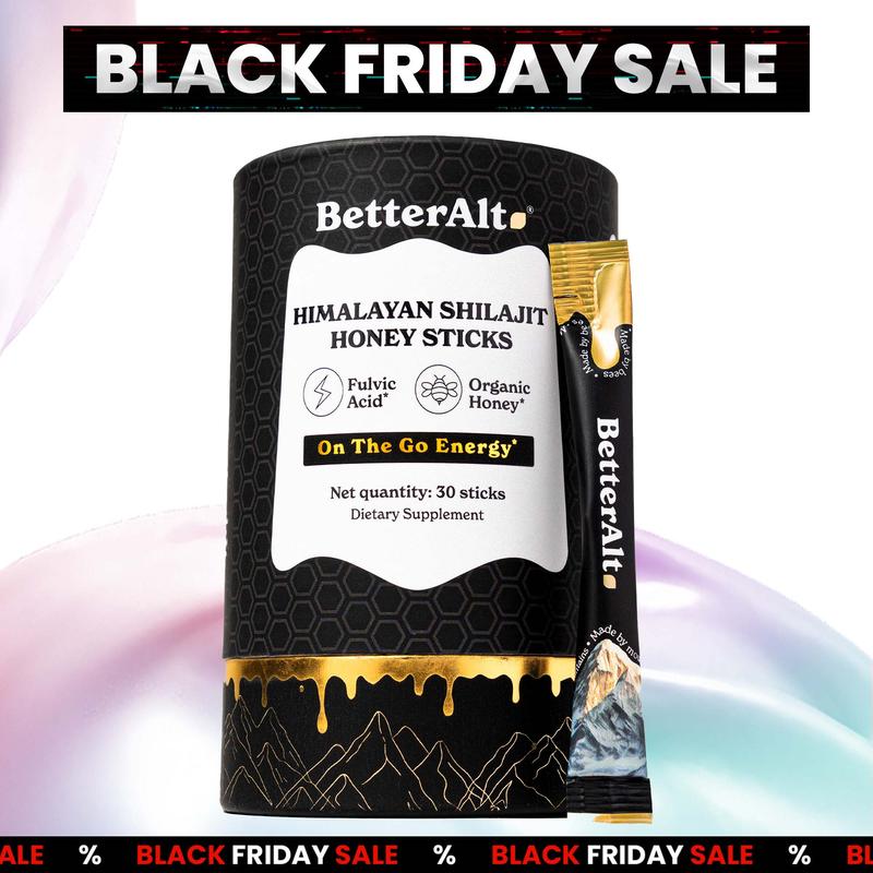 BetterAlt GOLD+ Shilajit Honey Sticks