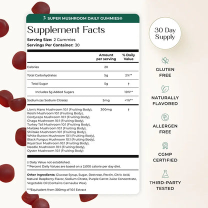 Super Mushroom Daily Gummies