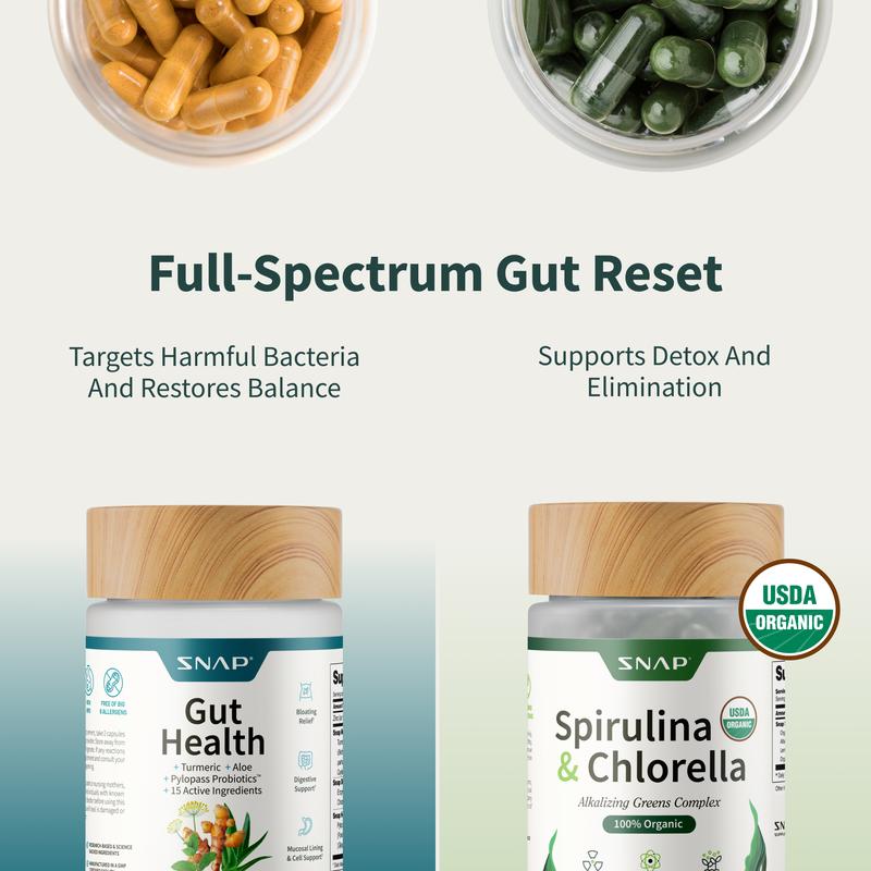 Gut Health + Spirulina & Chlorella Bundle